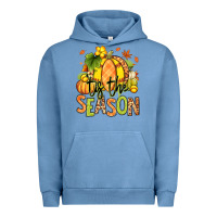 Pigment Pebble Blue Tis' the season Fall Softball Urban Hoodie - RanaPortraitStore