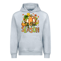 Heather Grey Tis' the season Fall American Football Urban Hoodie - RanaPortraitStore