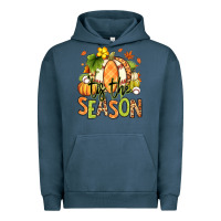 Pigment Midnight Navy Tis' the season Fall American Football Urban Hoodie - RanaPortraitStore