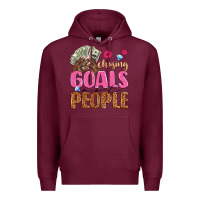 Burgundy chasing goals not people Premium Hoodie - texasbilliewilder