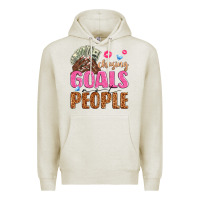 Oatmeal Heather chasing goals not people Premium Hoodie - texasbilliewilder
