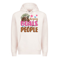 Pale Pink chasing goals not people Premium Hoodie - texasbilliewilder
