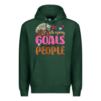 Sports Green chasing goals not people Premium Hoodie - texasbilliewilder
