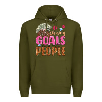 Army Green chasing goals not people Premium Hoodie - texasbilliewilder