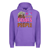 Purple chasing goals not people Premium Hoodie - texasbilliewilder