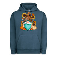 Pigment Midnight Navy Western Fall gnome Urban Hoodie - RanaPortraitStore
