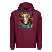 Burgundy cant be tamed Premium Hoodie - texasbilliewilder