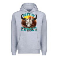 Heather Grey cant be tamed Premium Hoodie - texasbilliewilder