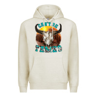 Oatmeal Heather cant be tamed Premium Hoodie - texasbilliewilder
