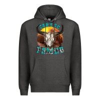 Charcoal Heather cant be tamed Premium Hoodie - texasbilliewilder