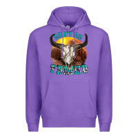 Purple cant be tamed Premium Hoodie - texasbilliewilder