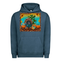 Pigment Midnight Navy Western Fall Thanksgiving Turkey Urban Hoodie - RanaPortraitStore