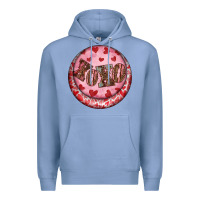 Colony Blue Western valentine's day xoxo round earrings Premium Hoodie - RanaPortraitStore
