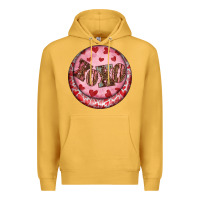 Mustard Western valentine's day xoxo round earrings Premium Hoodie - RanaPortraitStore