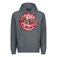Rock Western valentine's day xoxo round earrings Premium Hoodie - RanaPortraitStore