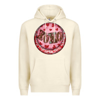 Sandshell Western valentine's day xoxo round earrings Premium Hoodie - RanaPortraitStore