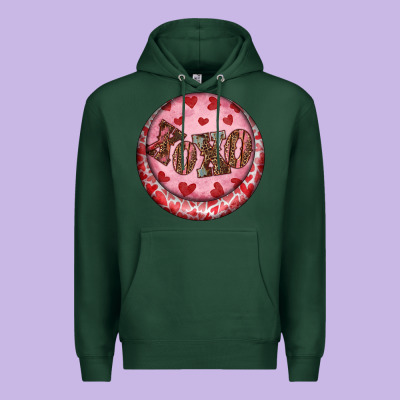 Premium Hoodie Western valentine's day xoxo round earrings