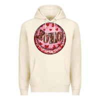 Tofu Western valentine's day xoxo round earrings Premium Hoodie - RanaPortraitStore