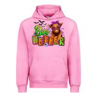 Fuchsia Pink Boo Heifer baby Cow Urban Hoodie - RanaPortraitStore