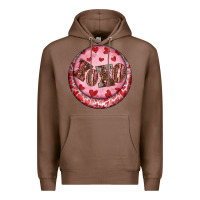 Chestnut Western valentine's day xoxo round earrings Premium Hoodie - RanaPortraitStore