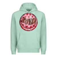 Seafoam Western valentine's day xoxo round earrings Premium Hoodie - RanaPortraitStore
