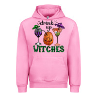 Fuchsia Pink Drink Up Witches Halloween Urban Hoodie - RanaPortraitStore