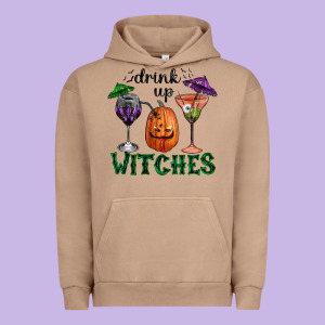 Drink Up Witches Halloween Urban Hoodie Designed By Ranaportraitstore