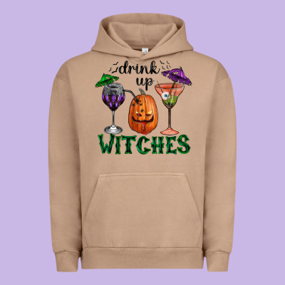 Drink Up Witches Halloween Urban Hoodie Designed By Ranaportraitstore