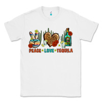 White Peace Love Tequila Classic Tee - BundleAndBundleShop