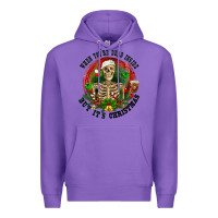 Purple When you're dead inside but it's christmas Premium Hoodie - RanaPortraitStore