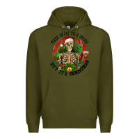 Army Green When you're dead inside but it's christmas Premium Hoodie - RanaPortraitStore