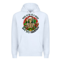 White When you're dead inside but it's christmas Premium Hoodie - RanaPortraitStore