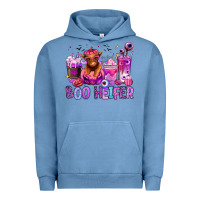 Pigment Pebble Blue Halloween boo Heifer coffee cups Urban Hoodie - RanaPortraitStore