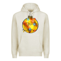 Oatmeal Heather christmas  softball Premium Hoodie - Zillion Design Studio