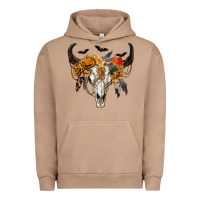 Pigment Burro Halloween Bull Skull Urban Hoodie - RanaPortraitStore