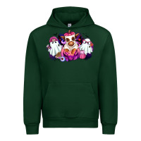 Forest Green Halloween ghost Heifer Urban Hoodie - RanaPortraitStore