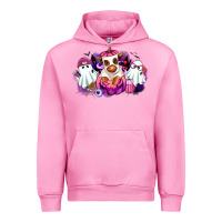 Fuchsia Pink Halloween ghost Heifer Urban Hoodie - RanaPortraitStore