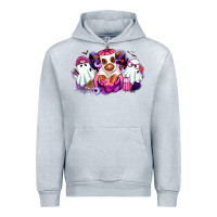 Heather Grey Halloween ghost Heifer Urban Hoodie - RanaPortraitStore