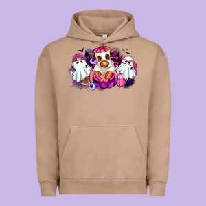 Halloween Ghost Heifer Urban Hoodie Designed By Ranaportraitstore