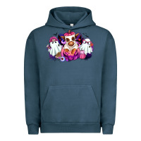 Pigment Midnight Navy Halloween ghost Heifer Urban Hoodie - RanaPortraitStore