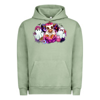 Pigment Oil Green Halloween ghost Heifer Urban Hoodie - RanaPortraitStore