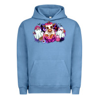 Pigment Pebble Blue Halloween ghost Heifer Urban Hoodie - RanaPortraitStore