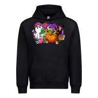 Black Halloween ghost and jack o lantern Urban Hoodie - RanaPortraitStore