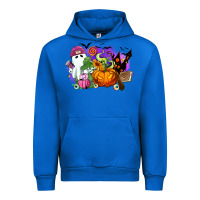 Cobalt Halloween ghost and jack o lantern Urban Hoodie - RanaPortraitStore