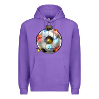 Purple christmas  soccer Premium Hoodie - Zillion Design Studio