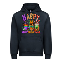 Navy Happy Hallothanksmas coffee cups Urban Hoodie - RanaPortraitStore