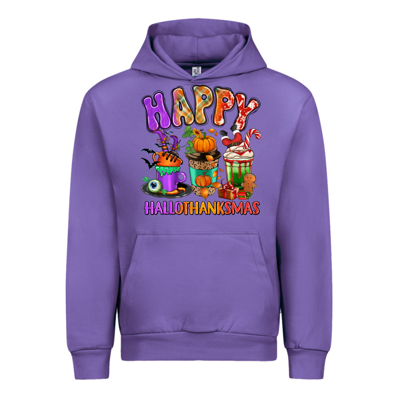 Happy Hallothanksmas Coffee Cups Urban Hoodie by RanaPortraitStore | Teevron