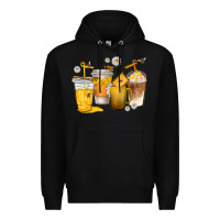 Black coffee cups bumble bee Premium Hoodie - texasbilliewilder