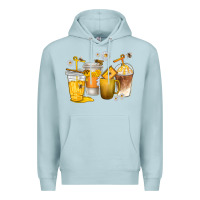 Blue Mist coffee cups bumble bee Premium Hoodie - texasbilliewilder
