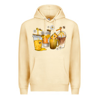 Pina Colada coffee cups bumble bee Premium Hoodie - texasbilliewilder